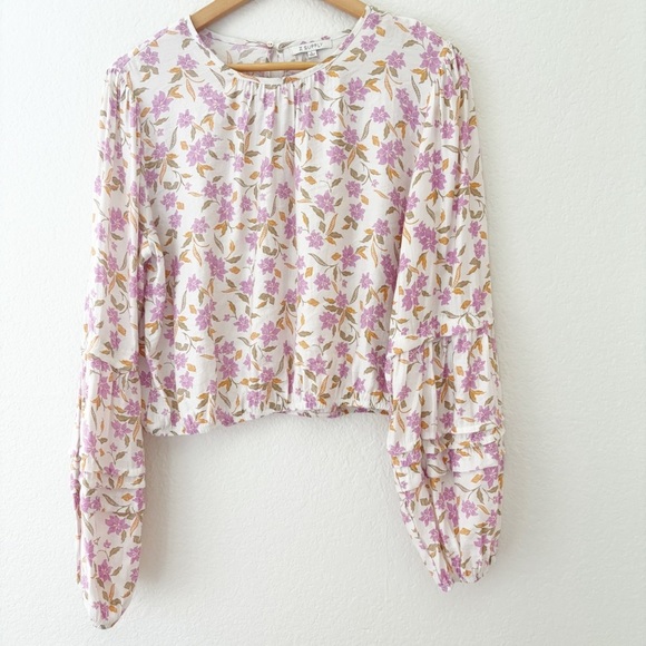 Z Supply Sandstone Nylon Floral top Size Large - Picture 2 of 8